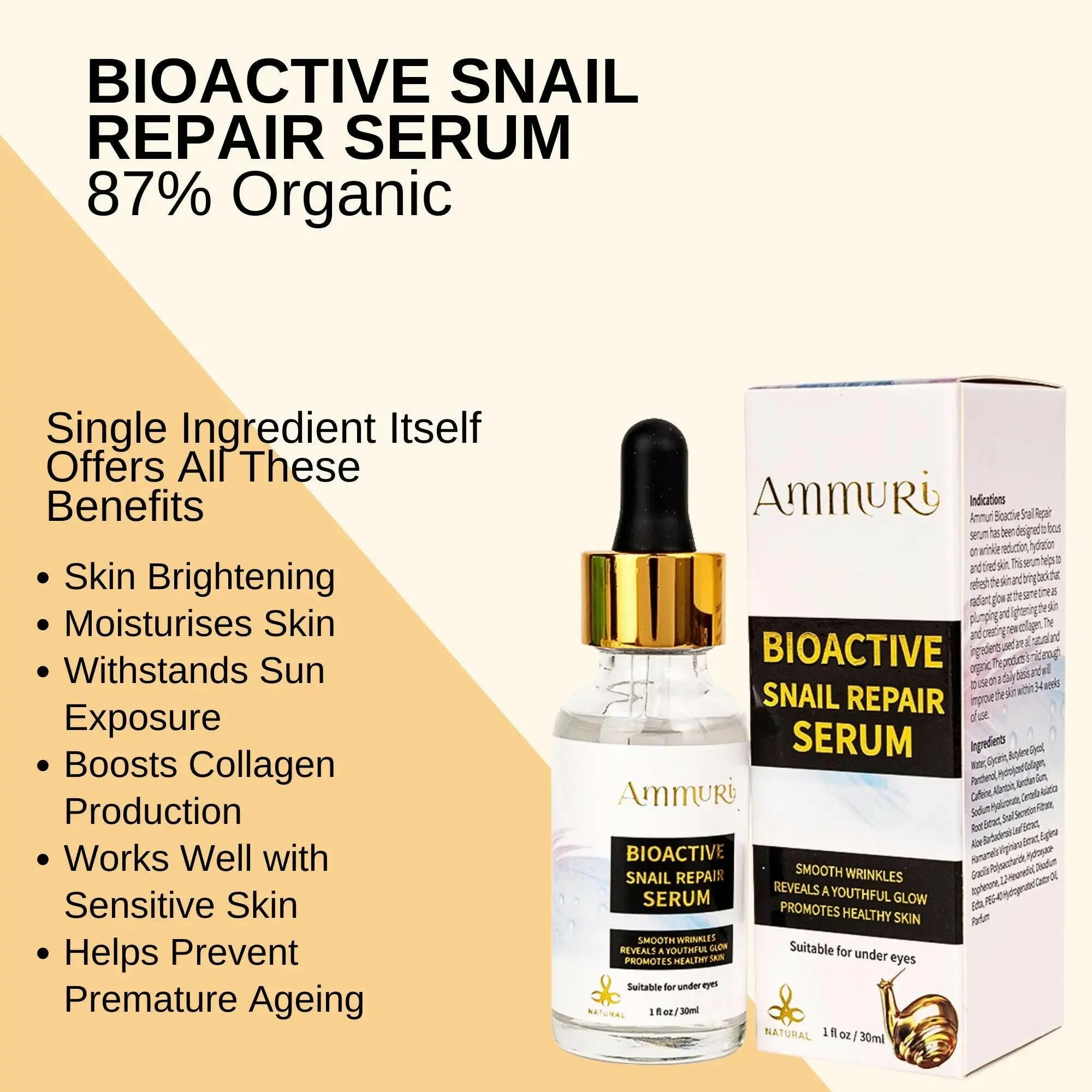 Ammuri Bioactive Snail Repair Serum | Snail Face Serum