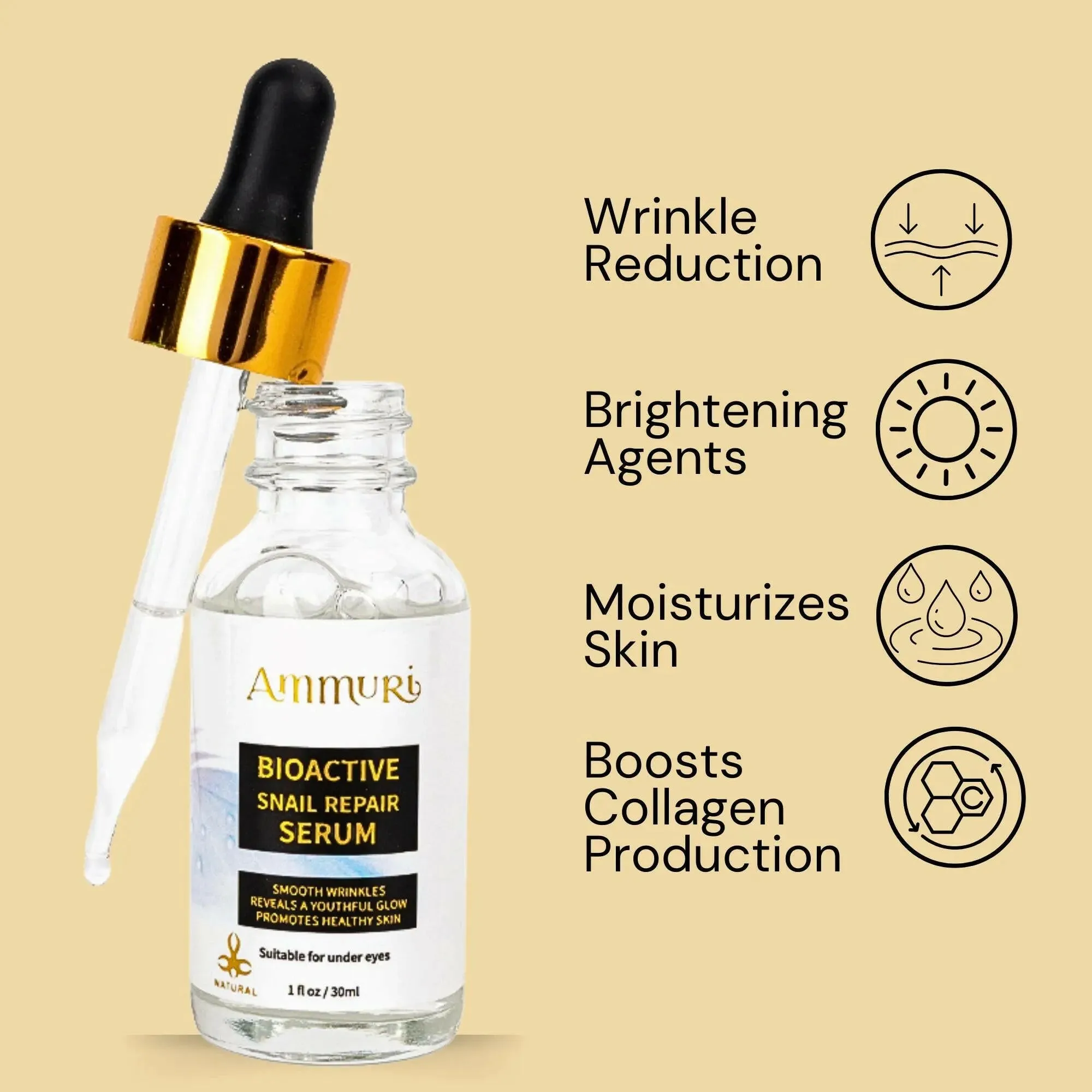 Ammuri Bioactive Snail Repair Serum | Snail Face Serum