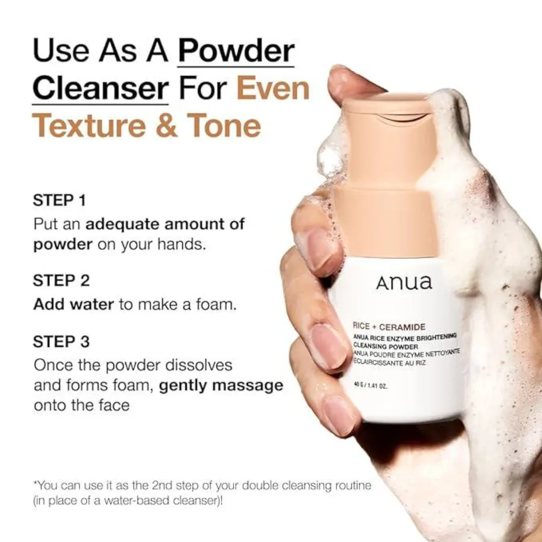 ANUA Rice Enzyme Brightening Cleansing Powder 40g