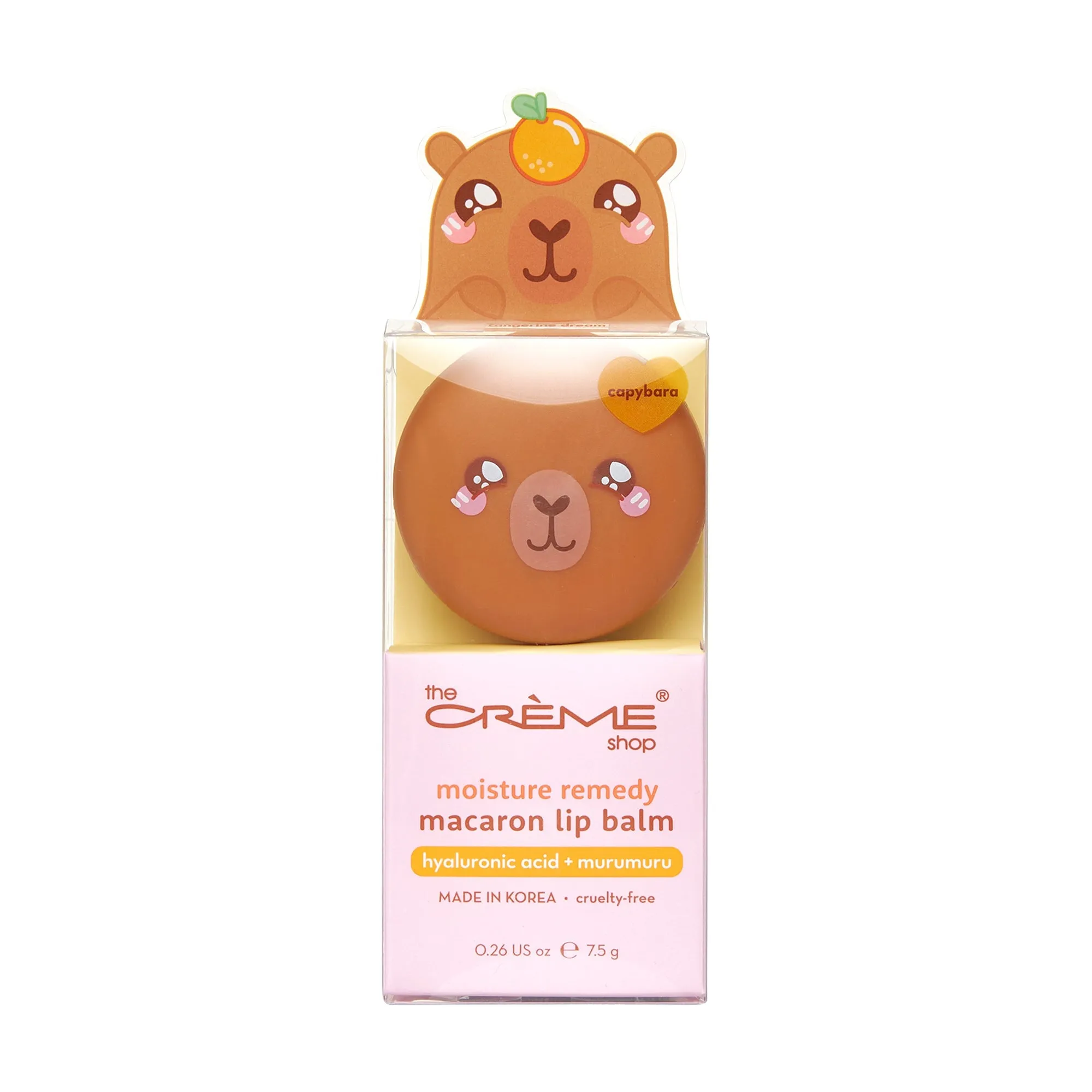 Capybara Macaron Lip Balm - Tangerine