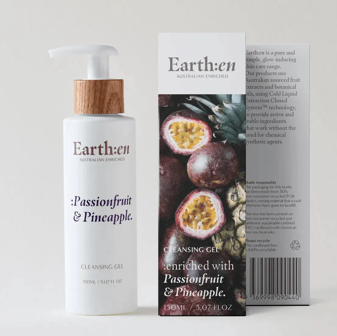 Earthen Cleansing Gel, Passionfruit & Pineapple 150ml