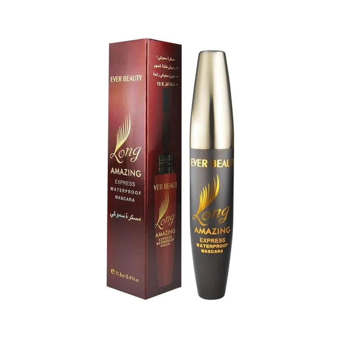 Ever Beauty Long Amazing Express Waterproof Mascara Black - 11.8ml