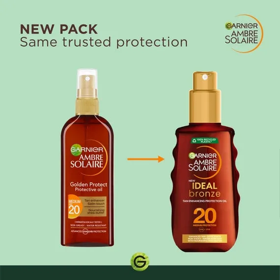 Garnier Ambre Solaire Ideal Bronze Tan Enhancing Protection Oil SPF20 150ml