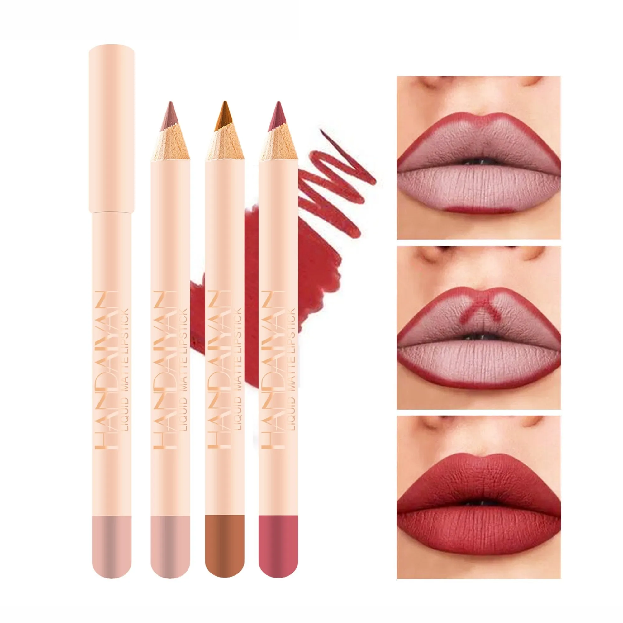 HANDAIYAN Nude Matte Lipstick and Lip Liner Set