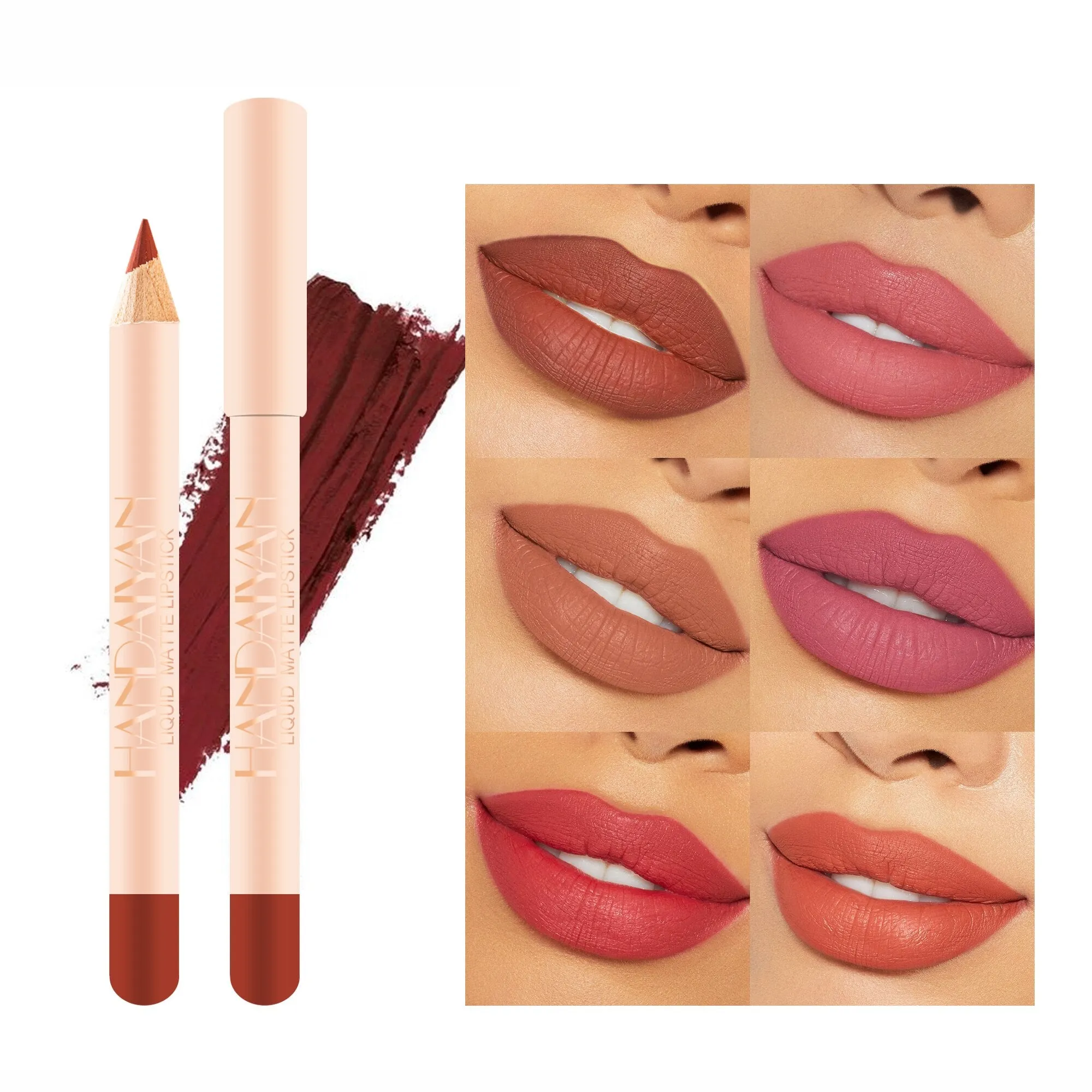 HANDAIYAN Nude Matte Lipstick and Lip Liner Set