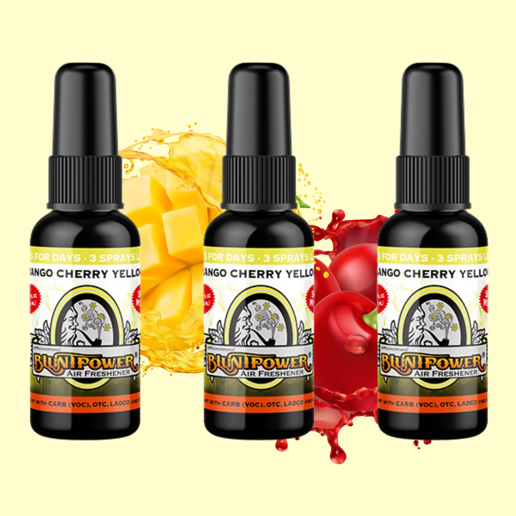 Mango Cherry Yellow Air Freshener Spray