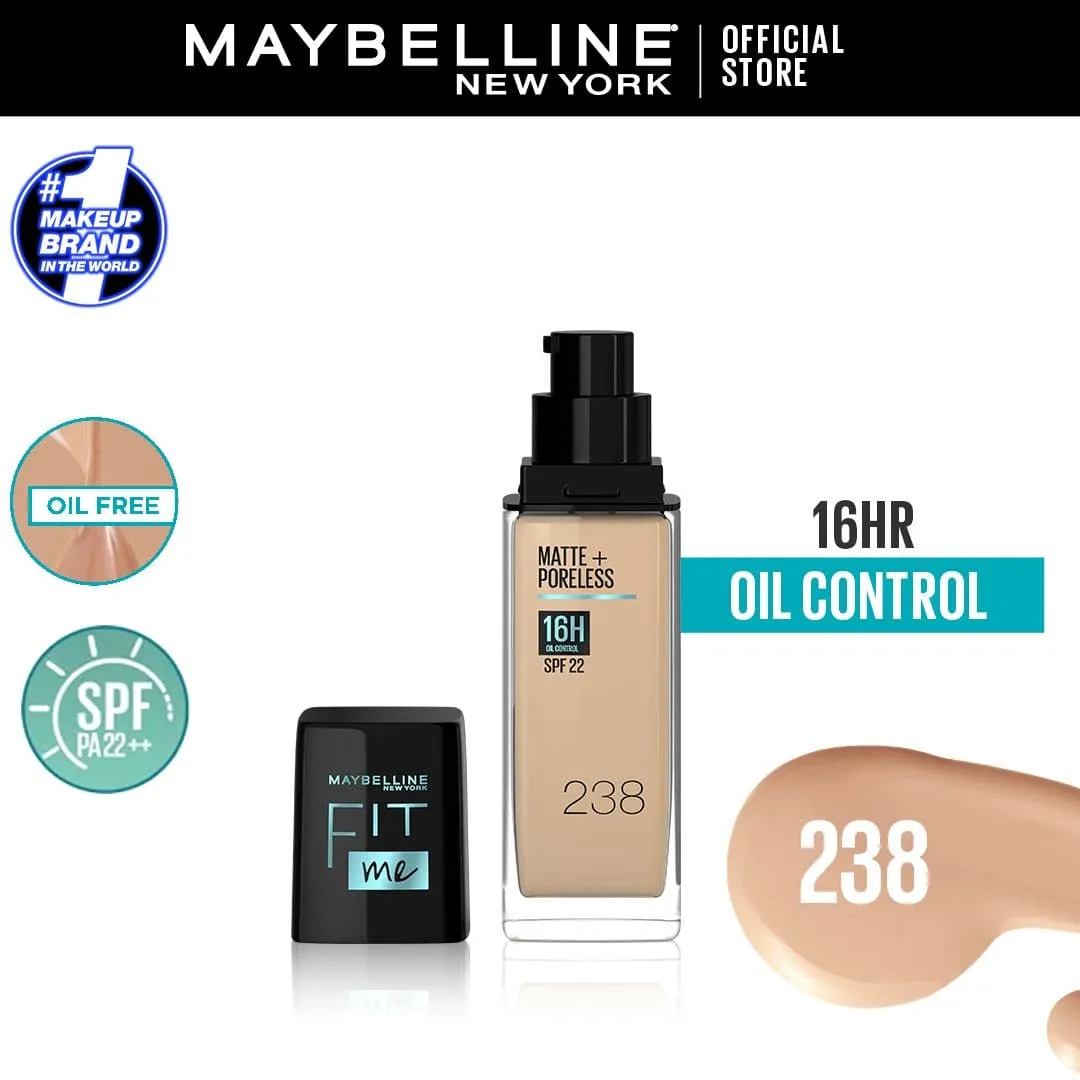 Maybelline Fit Me Matte & Poreless Liquid Foundation | Extra Coverage