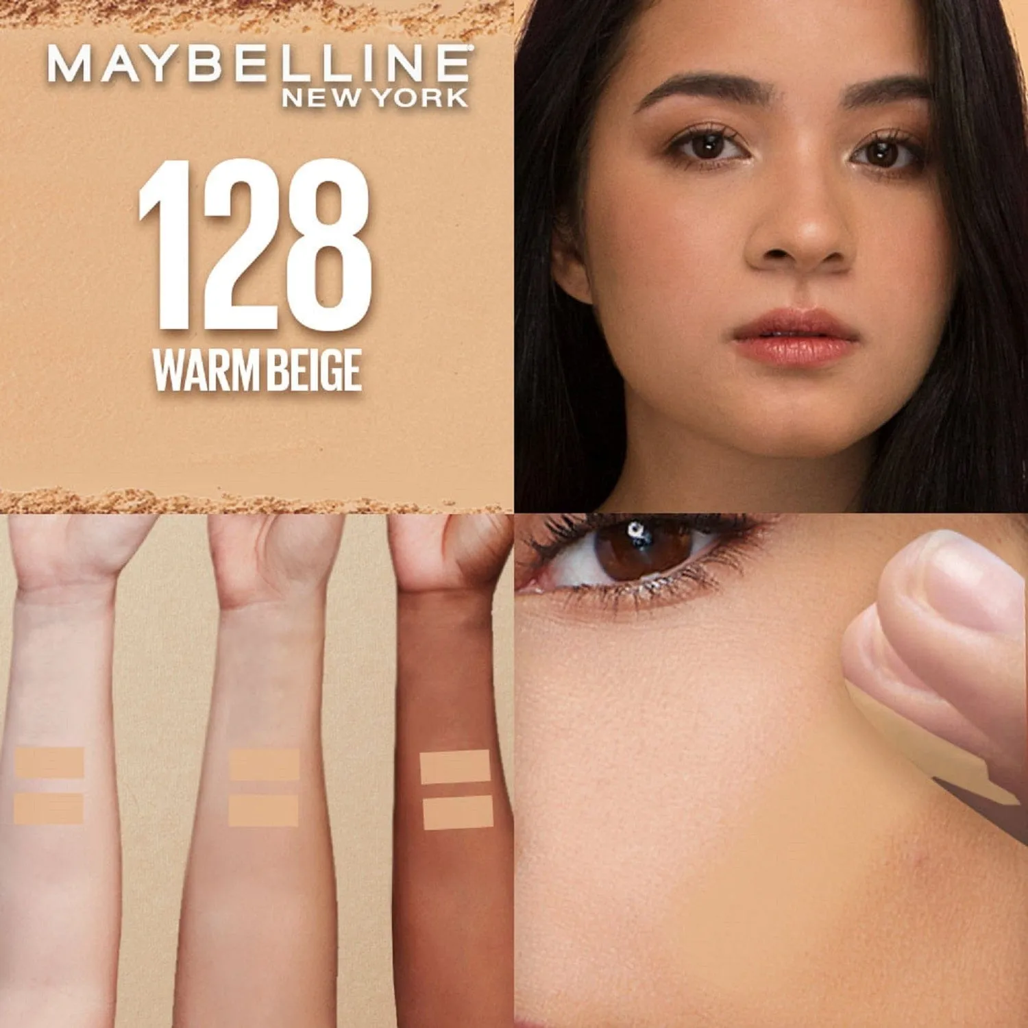 Maybelline New York Fit Me Matte   Poreless Liquid Foundation - 128 Warm Nude 18ml