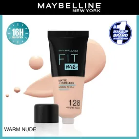 Maybelline New York Fit Me Matte   Poreless Liquid Foundation - 128 Warm Nude 18ml