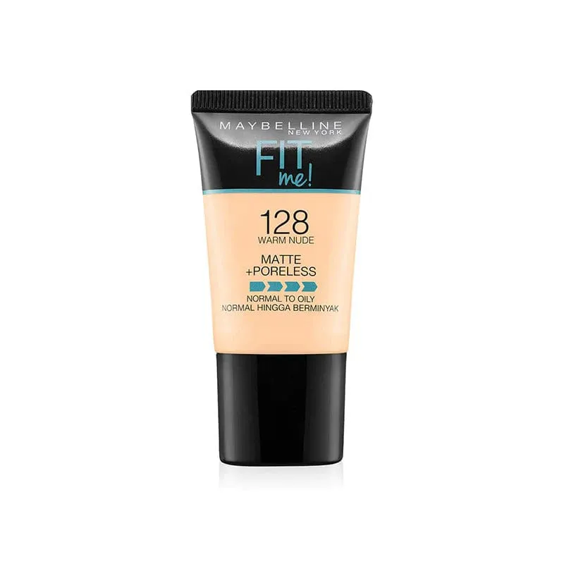 Maybelline New York Fit Me Matte   Poreless Liquid Foundation - 128 Warm Nude 18ml