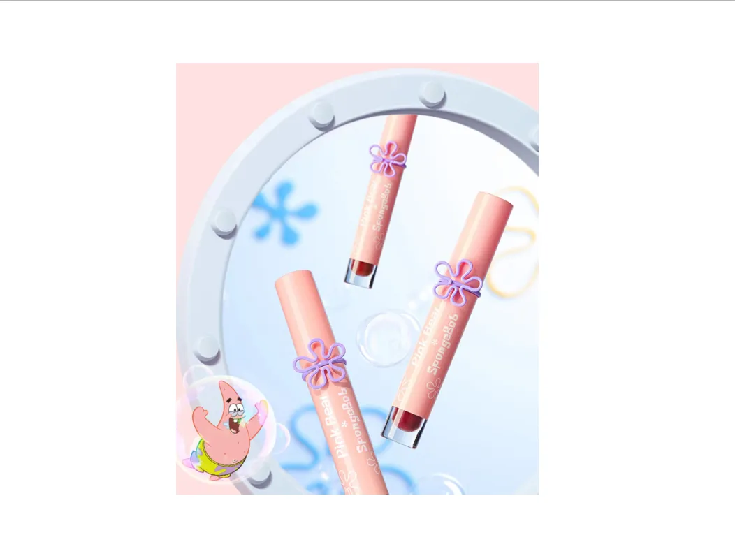 Pink Bear SpongeBob Squarepants Mirror Lip Glaze