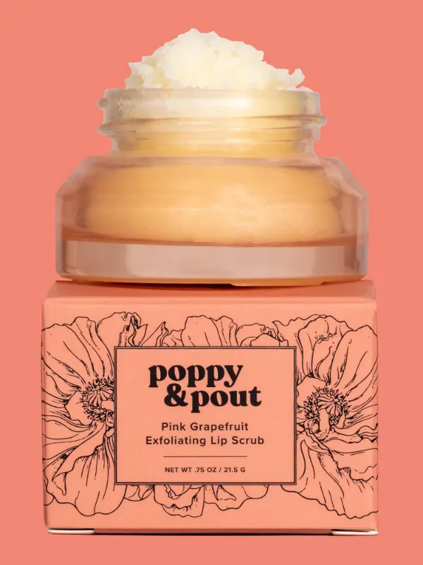 Poppy & Pout Lip Scrub - Pink Grapefruit