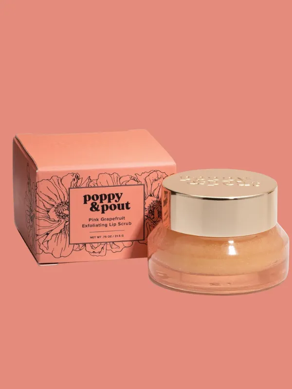 Poppy & Pout Lip Scrub - Pink Grapefruit