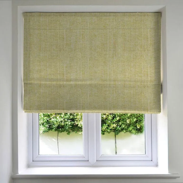 Rhumba Ochre Yellow Roman Blind