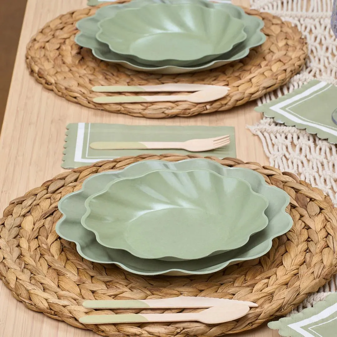 Simply Eco Compostable Dinner Plate - Sage 8 Pack